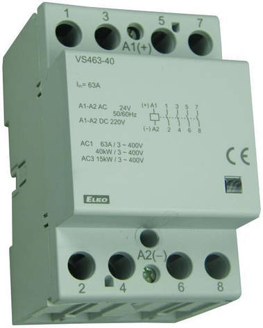 Модульний контактор VS463-31/230V AC/DC 230V ELKOep, фото 1