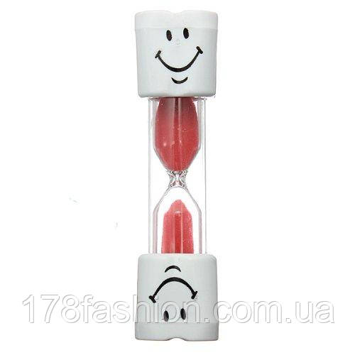 Дитячий таймер пісочний годинник для контролю часу чищення зубів на 3 хвилини, червоні