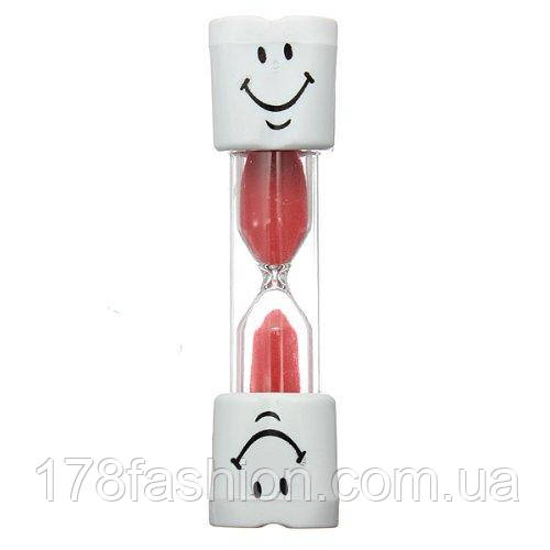 Дитячий таймер пісочний годинник для контролю часу чищення зубів на 2 хвилини, червоні, фото 1