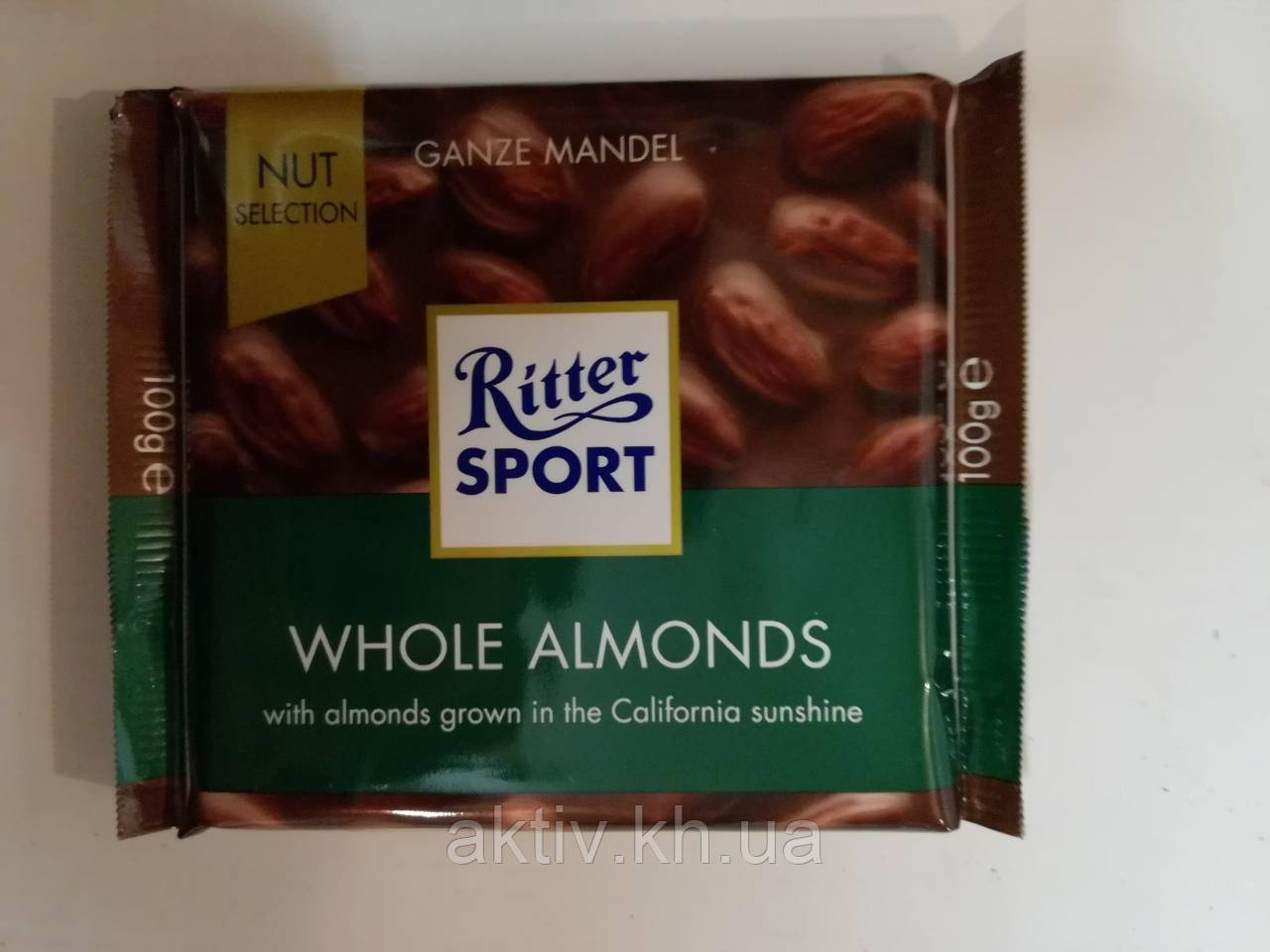 Ritter Sport whole almonds 100 гр, фото 1
