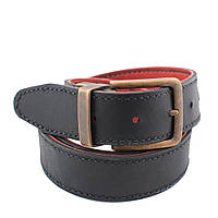 Ремень Bow Tie House кожаный двухсторонний красный и черный толщина 4 мм 09279