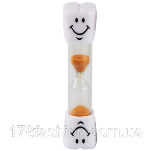 Дитячий таймер пісочний годинник для контролю часу чищення зубів на 2 хвилини, помаранчевий