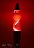 Нічник лава лампа з парафіном "Ракета" красного кольору, фото 3
