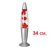 Нічник лава лампа з парафіном "Ракета" красного кольору, фото 4