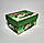 Подарункова коробка Новорічна Сніговик, зелена, 11,2х8х5,8 см, фото 3