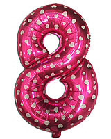 Куля цифра в упаковці "8". Колір Рожевий Розмір: 75см