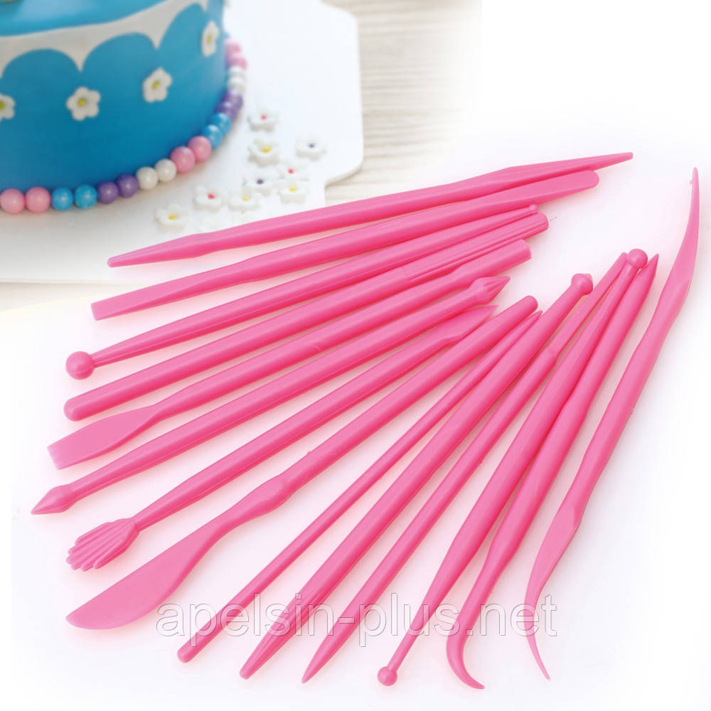 Набір стеків для роботи з мастикою з 15 штук, фото 1