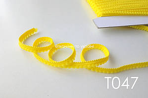 Тасьма зі вставками жовтий 9 мм (Т047) ЗАЛИШОК 1,5+1,3 м