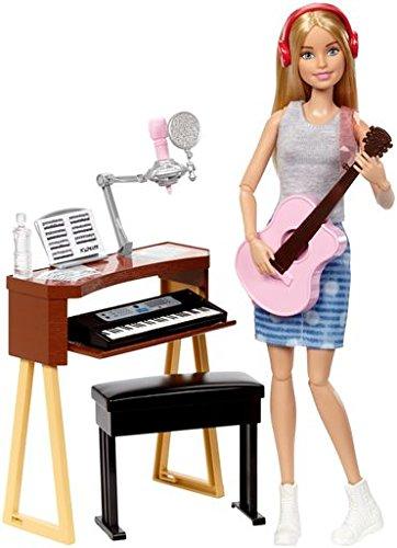 Barbie Girls Music Blonde Activity Playset Кукла Барби шарнирная Музыкант с гитарой и синтезатором - фото 2 - id-p610220650
