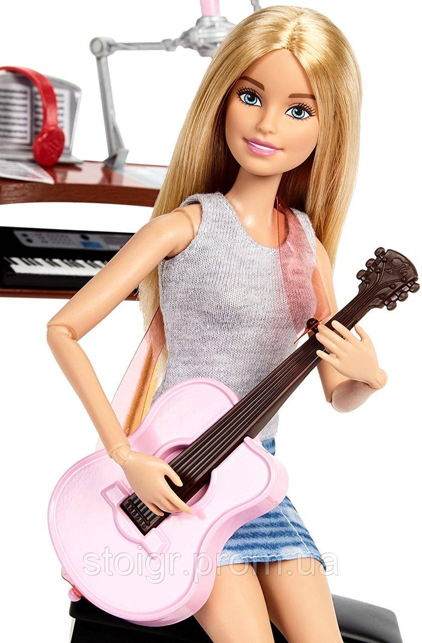 Barbie Girls Music Blonde Activity Playset Кукла Барби шарнирная Музыкант с гитарой и синтезатором - фото 5 - id-p610220650