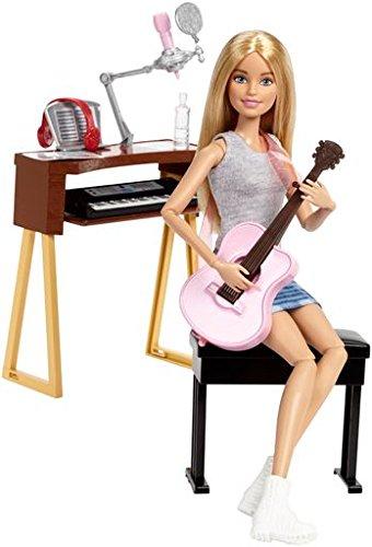 Barbie Girls Music Blonde Activity Playset Кукла Барби шарнирная Музыкант с гитарой и синтезатором - фото 6 - id-p610220650