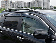 Ветровики с хромом, дефлекторы окон Honda CR-V 2007-2012