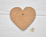 Підвіска дерев'яна "Серце", 8 см * 7,5 см * 0,3 см, МДФ