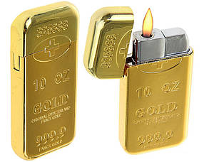 Запальничка злиток золота 4438 турбо полум'я