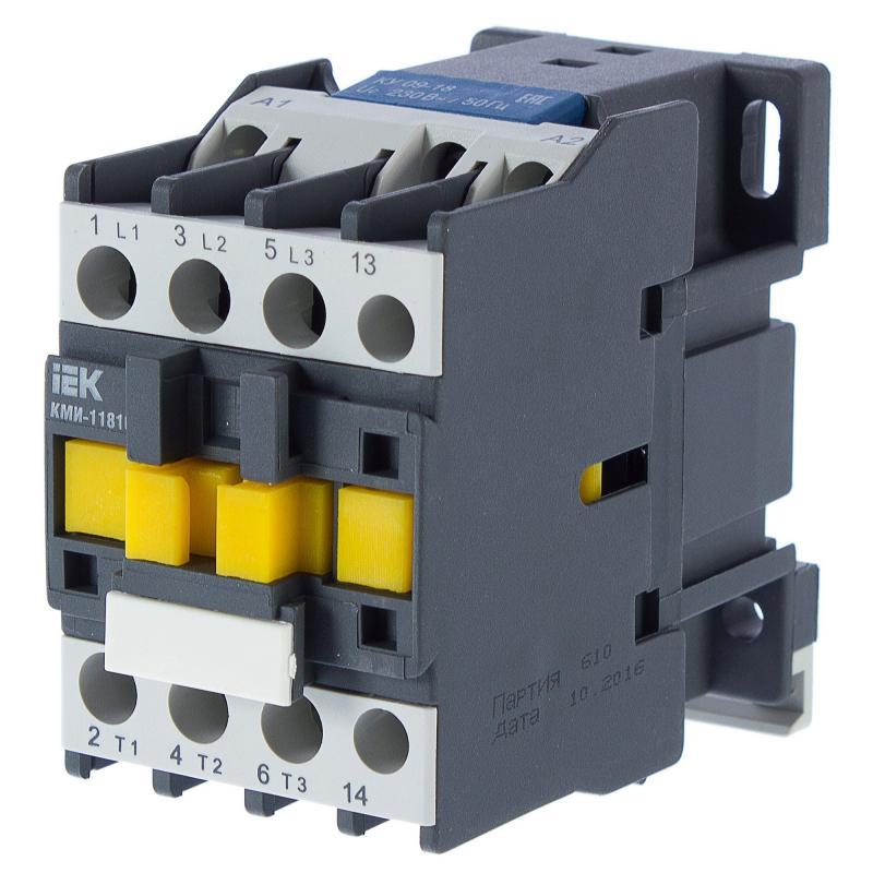 Контактор KМІ-11811 18А 220В/АС3 1р (НЗ) IEK