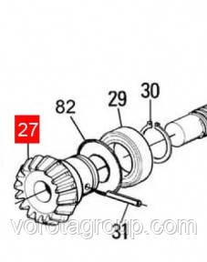 Шестерня конічна черв'ячного вала MOBY (PMDICGMC.46102)