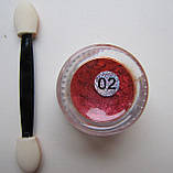 Втирка , пудра дзеркальна бордово-фіолетовий вага 3 гр, фото 2