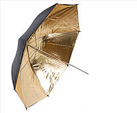 Фото зонт 84см студийный, золотистый на отражение