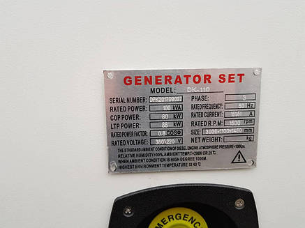 Дизельний генератор Depco DK-110 (88 кВт), фото 2