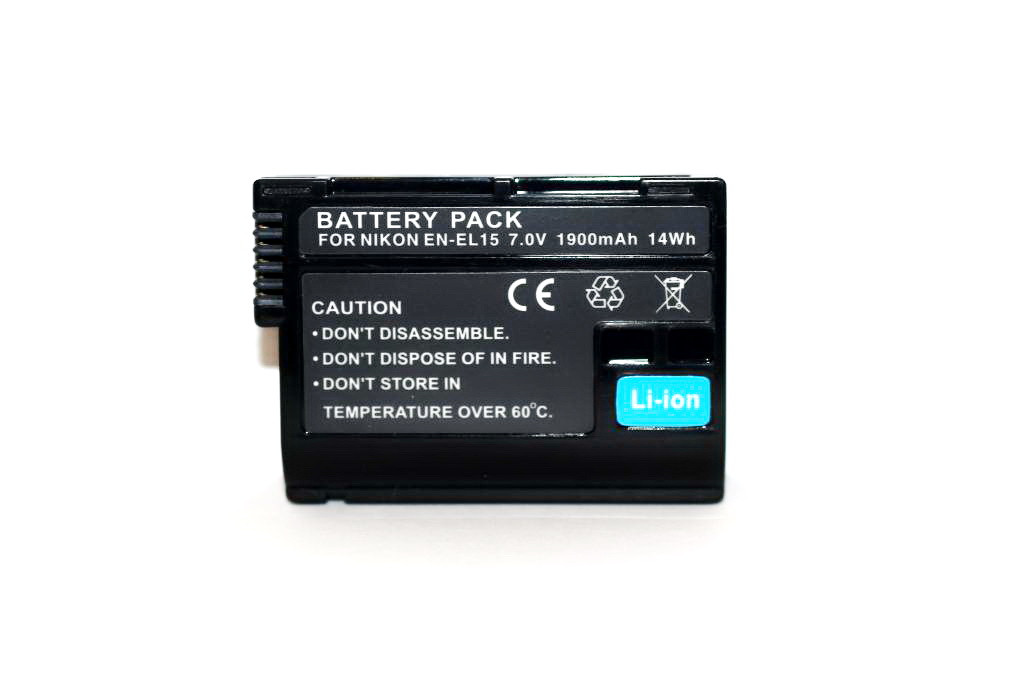 Акумулятор для камер NIKON D7000, D7100, D7200, D7500, D600, D610, D800, D810 - EN-EL15 (A) (аналог) 1900 ma