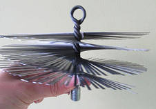 Щітка для чищення димоходу ф300 мм Люкс сталь під різьблення, фото 2