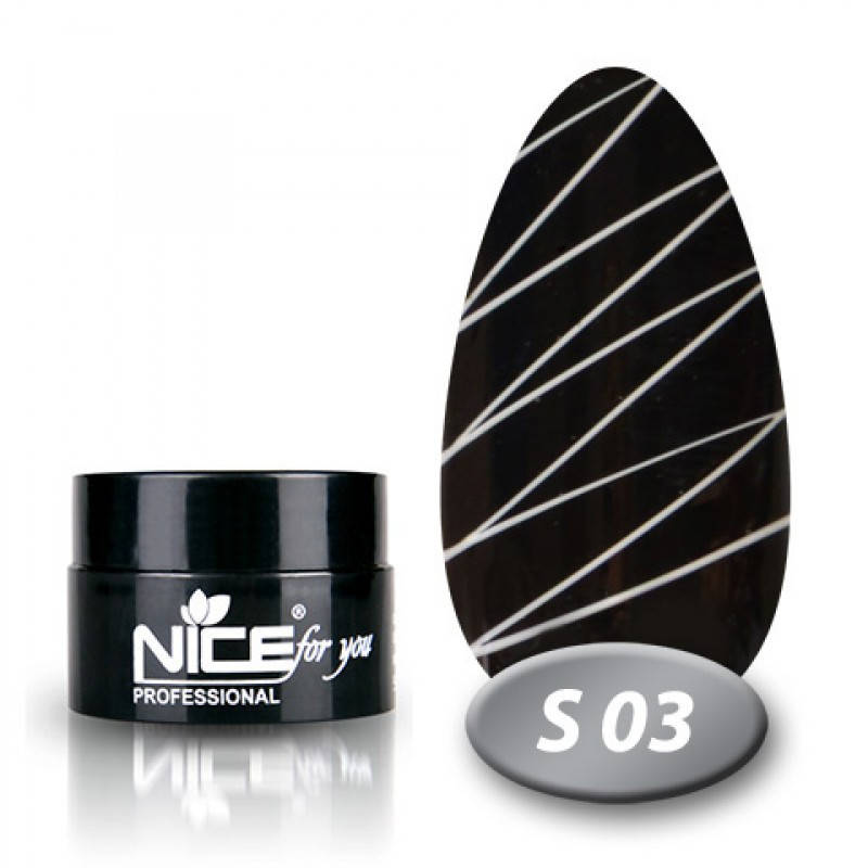 

Гель-паутинка для дизайна Nice for you S-03 белая 5г