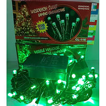 Новорічна світлодіодна гірлянда 100 LED зелений
