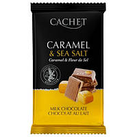 Бельгійський шоколад Cachet карамель з морською сіллю (32% какао) 300 г