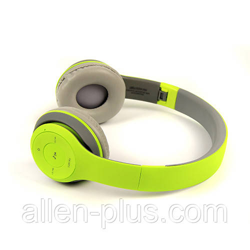 Навушники безпровідні Bluetooth HAVIT H2575BT grey/green
