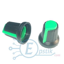 Ручка потенціометра 15x17 зелена