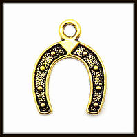 Метал. підвіска "підкова" золото (1,8х2,4 см) 8 шт. в уп.
