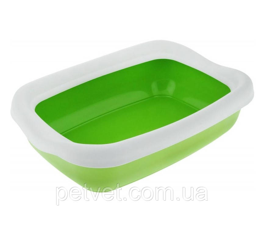 Туалет для кішок з рамкою "Beta Green", 43x31x12 см, фото 1