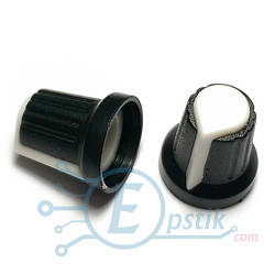 Ручка потенціометра 15x17 білий