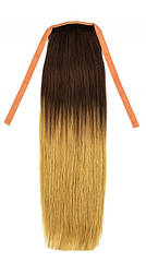 Накладний хвіст із натурального волосся 40 см. Колір #4/18
