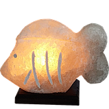 Соляна лампа Рибка 2-3 кг. Біла,Кольорова лампочка., фото 3