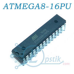 ATMEGA8-16PU, мікроконтролер 8-Біт, 16МГц, 8КБ Flash, DIP-28