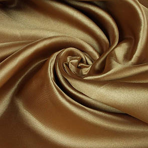 Тканина Атлас звичайний Темно бежевий