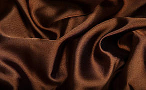 Тканина Атлас звичайний Темно коричневий