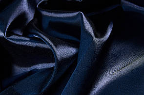 Тканина Атлас звичайний Темно синій