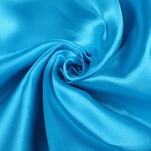 Тканина Атлас звичайний Блакитна бірюза