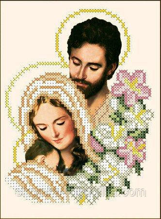 Схема для вишивки бісером Схема Святе Сімейство 14х22см