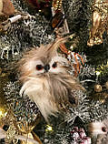 Ялинкова іграшка Мехова сова 12,5 cm Goodwill (ціна за 1 штуку), фото 7