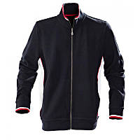 Чоловічий кардиган з контрастною обробкою коміра і манжетами