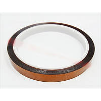 Скотч каптон термостійкий прозоро-жовтий 10мм 33м