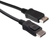Шнур шт. Display Port - шт. Display Port, 1,8м. чорний
