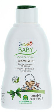 Дитячий шампунь з протеїнами шовку та екстрактом зародків пшениці Natura House, 200 мл