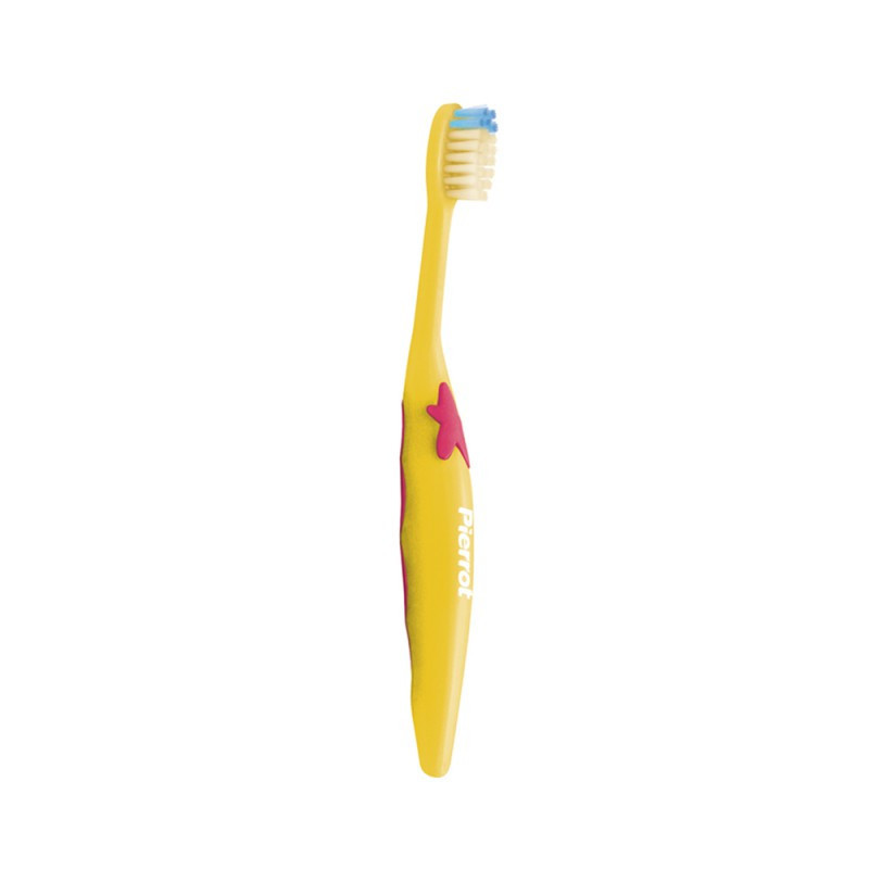 Дитяча зубна щітка "Іскра", Pierrot Chispa toothbrush, від 2 до 8 років, м'яка (soft), жовта, Ref.91