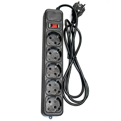 Мережевий фільтр Patron 5 розеток black 3