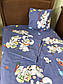 Дитячий комплект в ліжечко з Ранфорсу 110х140 "Зайчики на блакитному тлі", фото 3