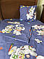 Дитячий комплект в ліжечко з Ранфорсу 110х140 "Зайчики на блакитному тлі", фото 6